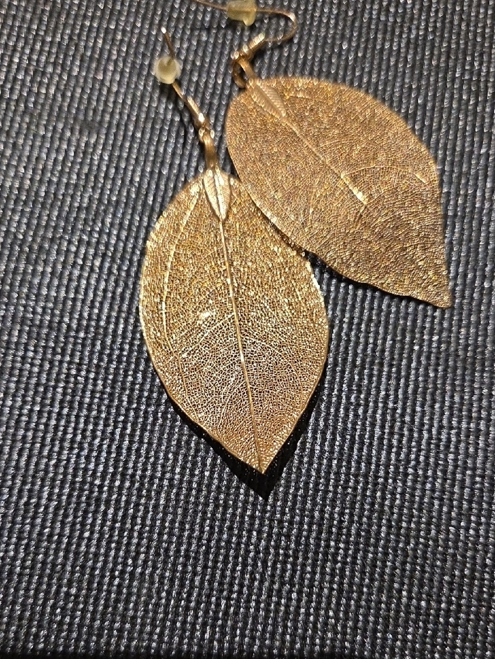 Gold Leaf Dangle Earrings - Elegant Women's Jewelry